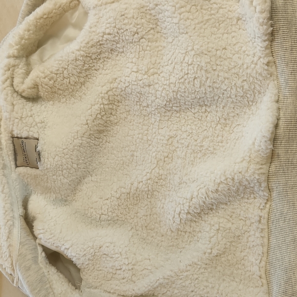 Lucky Brand Girls' Full Zip Sherpa Fleece Hoodie Putty Beige Heather Size 10-12 - Picture 9 of 12